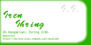 iren ihring business card